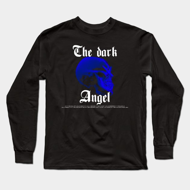 THE DARK ANGEL BLUE Long Sleeve T-Shirt by Metrikks